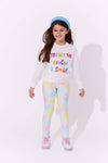 Lola + The Boys Rainbow Smiley Leggings