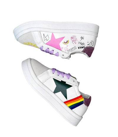 Lola + The Boys 9.5C (26) Rainbow Sunflower Sneaker