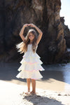 Lola + The Boys Rainbow Tiered Bow Dress