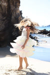 Lola + The Boys Rainbow Tiered Bow Dress