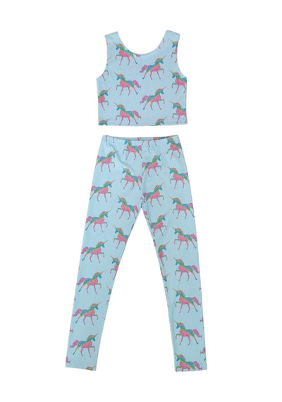 Lola + The Boys Rainbow Unicorn Athletic Set