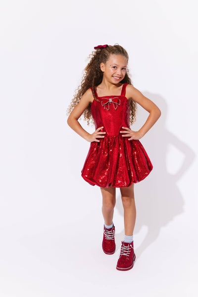 Lola + The Boys Ruby Sequin Bubble Dress