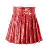 Lola + The Boys 2 Scarlet Pleated Shimmer Skirt