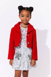 Lola + The Boys Scarlet Shimmer Bow Jacket