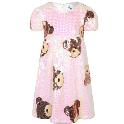 Lola + The Boys Sequin Bear Dress