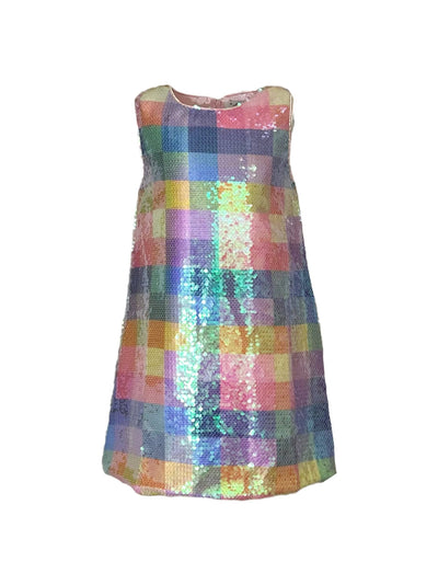 Lola + The Boys Sequin Checked Pastel Tank Dress