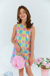 exclude-sale Sequin Checked Rainbow Tank Dress