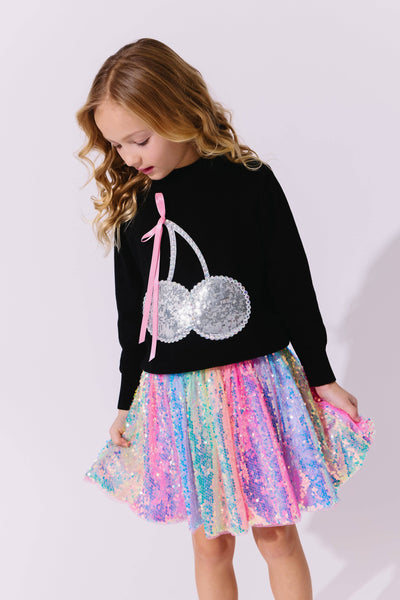 Lola + The Boys Sequin Ombre Skirt