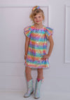 lola-spring Sequin Rainbow Shimmer Dress