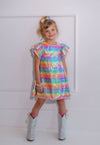 lola-spring Sequin Rainbow Shimmer Dress