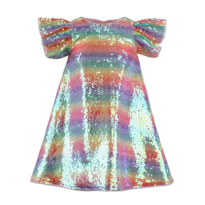 Lola + The Boys Sequin Rainbow Shimmer Dress