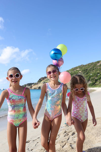 Lola + The Boys Sequin Rainbow Swim