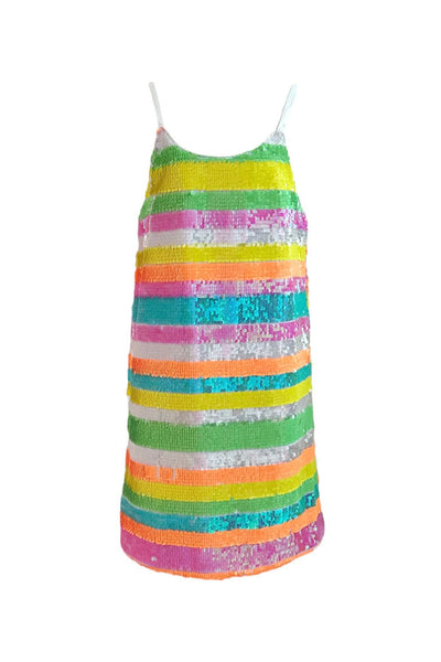 Lola + The Boys Sequin Summer Stripe Dress