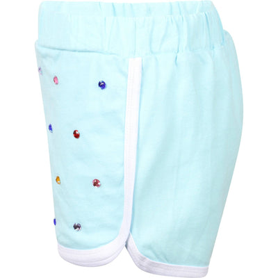 Lola + The Boys Set Baby Blue Rainbow Gem Short Set