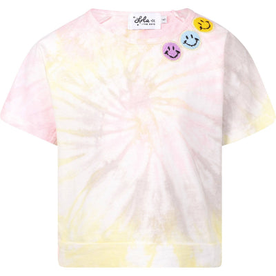 Lola + The Boys Set Happy Face Tie Dye Short Set