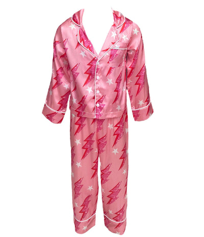 Lola + The Boys Set 2 Peach Sugar Flash Silk Set