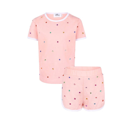 Lola + The Boys SET Pink Gem Short Set