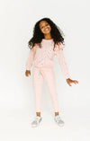 Lola + The Boys Set Rainbow Crystal Ruffle Jogger Set