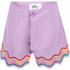 Lola + The Boys SET Rainbow Wave Short Purple