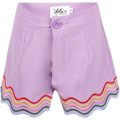 Lola + The Boys SET Rainbow Wave Short Purple