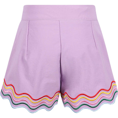 Lola + The Boys SET Rainbow Wave Short Purple