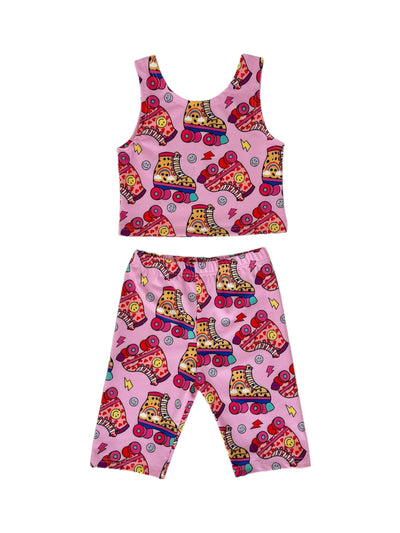 Lola + The Boys Set Roller Girl Athletic Short Set