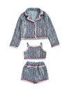 Lola + The Boys Sets 3 in 1 Blue Plaid Coco Suit