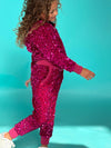 Lola + The Boys Sets Hot Pink Magic Sequin Set