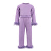 exclude-new-arriv Sets 2 Lavender Feather Athletic Set