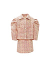 Lola + The Boys Sets Pink Coco Sequin Tweed Suit