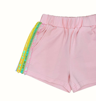 lola-spring Sets Pink Rainbow Stripe Short Set