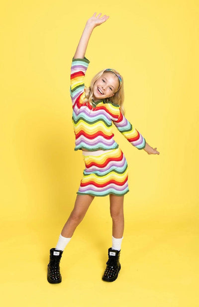 Lola + The Boys Sets Rainbow Bright Knit Set