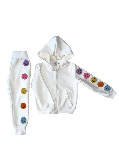 Lola + The Boys Sets Rainbow Cozy Emoji White Set