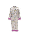 Lola + The Boys Sets Rainbow Feather Trims Silky Pajamas