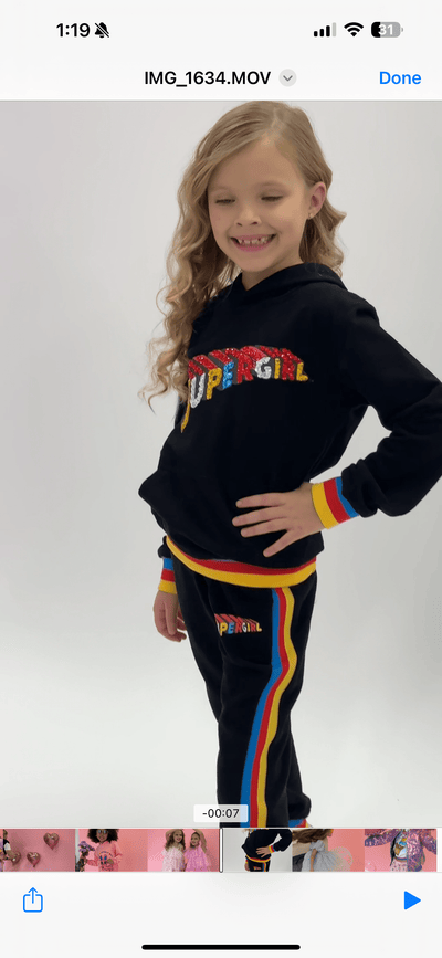 Lola + The Boys Sets Supergirl™ Rainbow Stripe Set