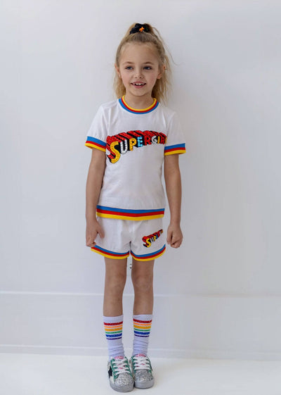 Lola + The Boys Sets Supergirl™ White Short Set