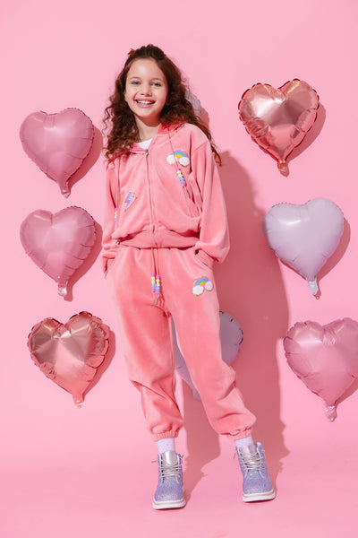 Lola + The Boys Sets Unicorn Sparkle Velour Set