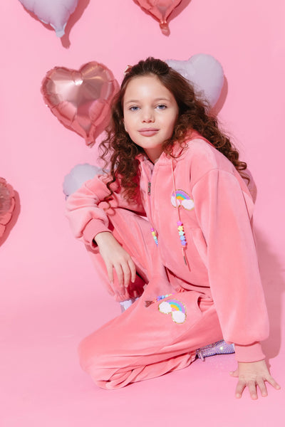 Lola + The Boys Sets Unicorn Sparkle Velour Set