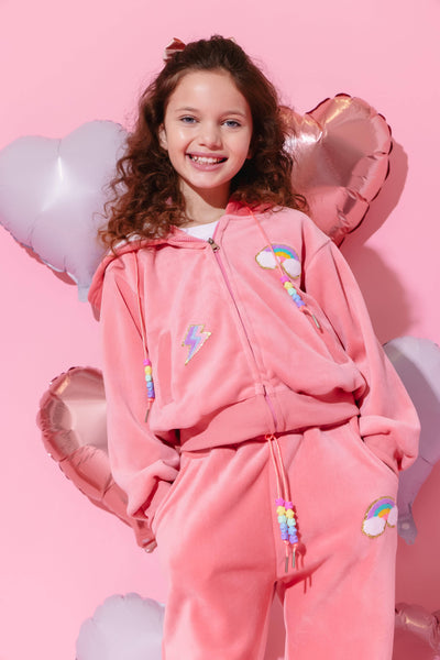 Lola + The Boys Sets Unicorn Sparkle Velour Set