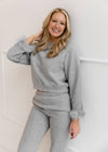 exclude-new-arriv Sets Women's Grey Feather Athletic Set