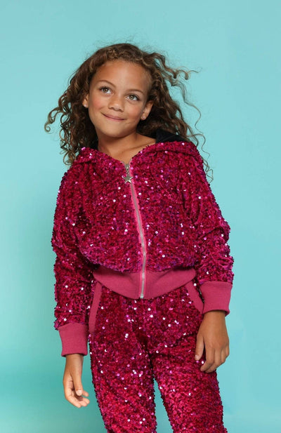 Lola + The Boys Sets Women's Hot Pink Magic Sequin Set