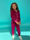 Lola + The Boys Sets Women's Hot Pink Magic Sequin Set