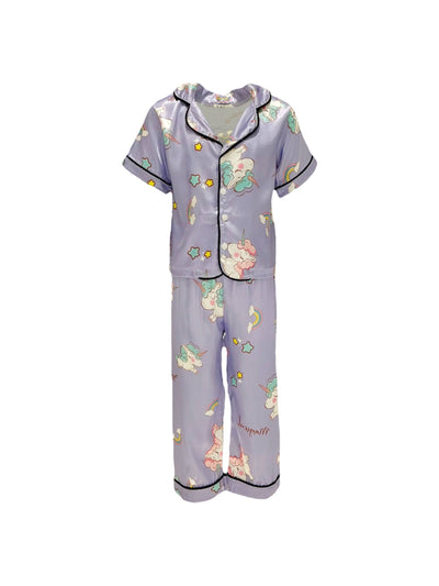 Lola + The Boys Sets Women's Lavender Unicorn Magic Silk Set