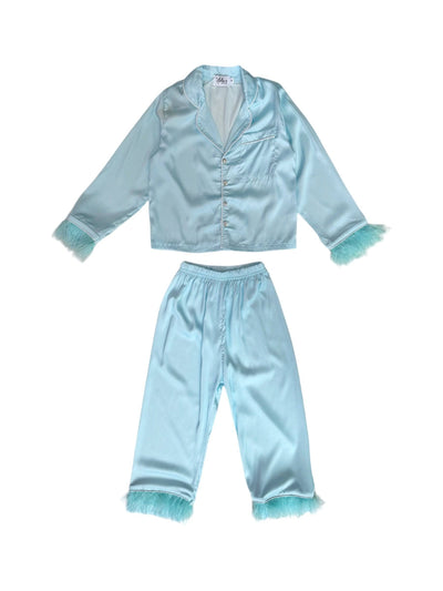 Lola + The Boys Sets Small Women's Sky Feather Silk Set