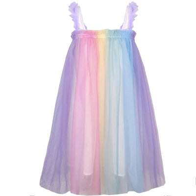 Lola + The Boys Sherbet Rainbow Tulle Dress