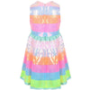 Lola + The Boys Sherbet Striped Sequin Party Dress