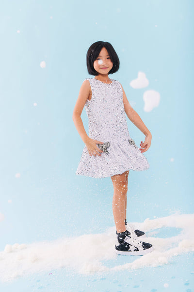 Lola + The Boys Shimmer Bow Party Dress