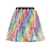 Lola + The Boys Shimmer Rainbow Sequin Skirt