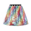 Lola + The Boys Shimmer Rainbow Sequin Skirt