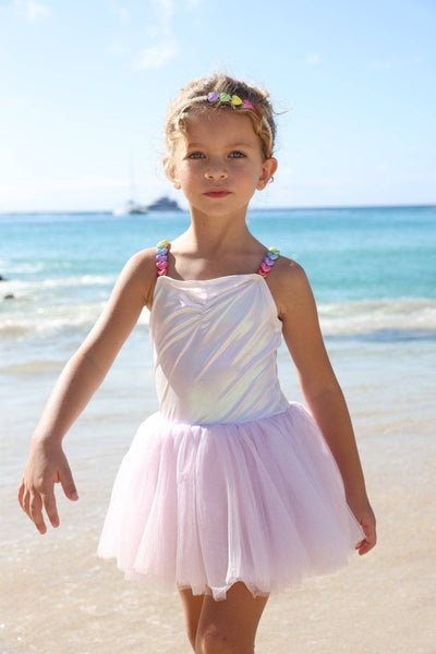 Lola + The Boys Shiny Hologram Tulle Dress